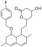 6-(2-(8-((4-fluorobenzyl)oxy)-1,2,6,7,8,8a-hexahydro-2,6-dimethyl-1-naphthyl)ethyl)-4-hydroxy-3,4,5,6-tetrahydro-2H-pyran-2-one 结构式