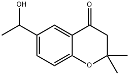 4H-1-Benzopyran-4-one, 2,3-dihydro-6-(1-hydroxyethyl)-2,2-dimethyl- 结构式
