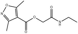 4-Isoxazolecarboxylicacid,3,5-dimethyl-,2-(ethylamino)-2-oxoethylester(9CI) 结构式