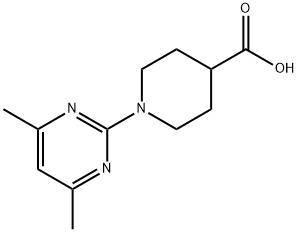 1-(4,6-二甲基嘧啶-2-基)哌啶-4-羧酸 结构式