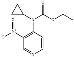 3-硝基吡啶-N-环丙基-4-氨基甲酸乙酯 结构式