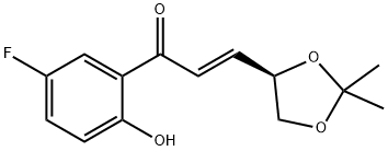 (E)-(4R)-4,5-Isopropylidene-dioxy-1-(2-hydroxy-5-fluorophenyl)propenone 结构式