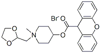 [1-(1,3-dioxolan-2-ylmethyl)-1-methyl-3,4,5,6-tetrahydro-2H-pyridin-4- yl] 9H-xanthene-9-carboxylate bromide 结构式