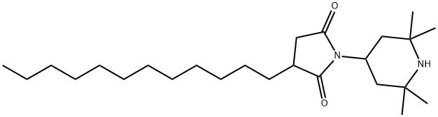 3-十二烷基-1-(2,2,6,6-四甲基-4-哌嗪基)吡咯烷-2,5-二酮 结构式