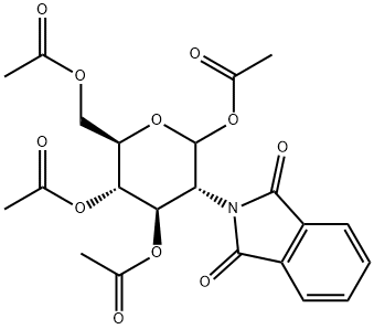1,3,4,6-四-O-乙酰基-2-脱氧-2-苯二甲酰亚氨基-D-吡喃葡萄糖 结构式
