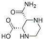 2-Piperazinecarboxylicacid,3-(aminocarbonyl)-,cis-(9CI) 结构式