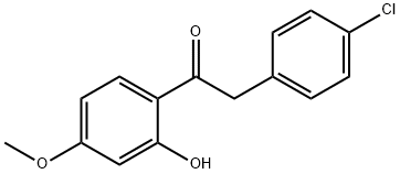 2-(4-Chlorophenyl)-1-(2-hydroxy-4-methoxyphenyl)ethanone 结构式