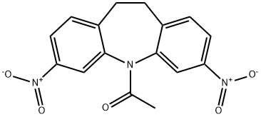 1-(3,7-二硝基-10,11-二氢-5H-二苯并[B,F]吖庚英-5-基)乙酮 结构式