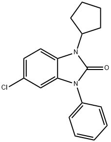 1-Cyclopentyl-3-phenyl-5-chloro-benzimidazolin-2-one 结构式