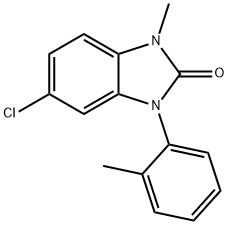 2H-Benzimidazol-2-one, 1,3-dihydro-5-chloro-3-(2-methylphenyl)-1-methy l- 结构式