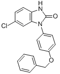 1,3-Dihydro-6-chloro-1-(4-(phenylmethoxy)phenyl)-2H-benzimidazol-2-one 结构式