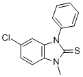 1,3-Dihydro-5-chloro-1-methyl-3-phenyl-2H-benzimidazole-2-thione 结构式