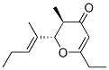 4H-Pyran-4-one,6-ethyl-2,3-dihydro-3-methyl-2-[(1E)-1-methyl-1-butenyl]-,(2S,3R)-(9CI) 结构式