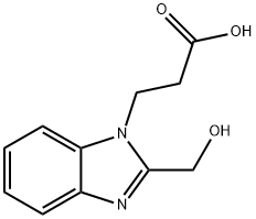 2-(羟甲基)-1H-苯并咪唑-1-丙酸 结构式