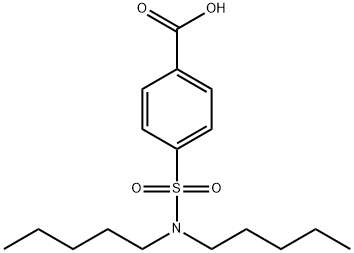 Benzoic acid, 4-((dipentylamino)sulfonyl)- 结构式