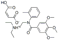 diethyl-[2-[(2-methylphenyl)-(3,4,5-trimethoxybenzoyl)amino]ethyl]azan ium, (Z)-4-hydroxy-4-oxo-but-2-enoate 结构式