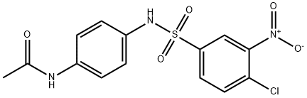 N-[4-[[(4-chloro-3-nitrophenyl)sulphonyl]amino]phenyl]acetamide 结构式