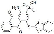 1-amino-4-(2-benzothiazol-ylthio)-9,10-dihydro-9,10-dioxoanthracene-2-sulphonic acid  结构式