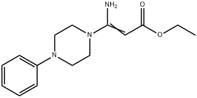 3-氨基-3-(4-苯基哌嗪-1-基)丙烯酸乙酯 结构式