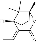 2-Oxabicyclo[3.2.1]octan-3-one,4-ethylidene-1,8,8-trimethyl-,(1R,4E,5S)-(9CI) 结构式