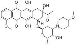 3'-(4-methoxy-1-piperidinyl)-3'-deaminodaunorubicin 结构式