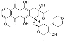 3'-(4-morpholinyl)-3'-deaminodaunorubicin 结构式