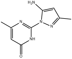 2-(5-AMINO-3-METHYL-1H-PYRAZOL-1-YL)-6-METHYLPYRIMIDIN-4(3H)-ONE 结构式