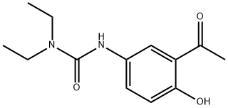 N'-(3-乙酰基-4-羟基苯基)-N,N-二乙基脲 结构式