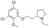 (-)-2-[2-(3,5-dichloro-2-methoxyphenoxy)ethyl]-1-ethylpyrrolidine 结构式