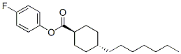 反-4-庚基-1-环己烷甲酸-4-氟苯酯 结构式