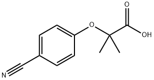 2-(4-氰基苯氧基)-2-甲基丙酸 结构式