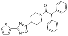 1-(2,2-DIPHENYL-1-OXOETHYL)-4-[3-(THIEN-2-YL)-1,2,4-OXADIAZOL-5-YL]PIPERIDINE 结构式