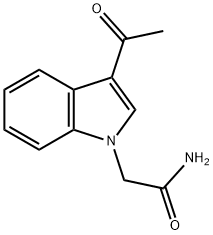 2-(3-乙酰基-1H-吲哚-1-基)乙酰胺 结构式