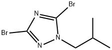 1H-1,2,4-Triazole, 3,5-dibromo-1-(2-methylpropyl)- 结构式