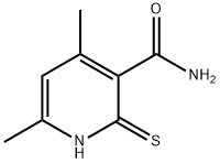 1,2-二氢-4,6-二甲基-2-硫代-3-吡啶甲酰胺 结构式