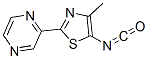 Pyrazine, (5-isocyanato-4-methyl-2-thiazolyl)- (9CI) 结构式