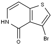 3-溴-4-羟基噻吩并吡啶 结构式