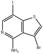 3-bromo-7-iodo-Thieno[3,2-c]pyridin-4-amine 结构式