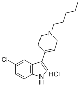 1H-Indole, 5-chloro-3-(1-pentyl-1,2,3,6-tetrahydro-4-pyridinyl)-, mono hydrochloride 结构式