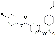 4-(反-4-丙基环己基羰氧基)苯甲酸-4-氟苯酯 结构式