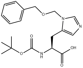 N-Boc-N'-苄氧甲基-L-组氨酸 结构式