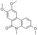 6(5H)-PHENANTHRIDINONE, 3,8,9-TRIMETHOXY-5-METHYL- 结构式