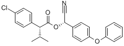 BENZENEACETIC ACID, 4-CHLORO-A-(1-METHYLETHYL)-, CYANO(4-PHENOXYPHENYL)METHYL ESTER, (R*,S*)- 结构式