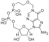 8-AMINO-N1-[(5ALPHA,ALPHA-O-PHOSPHORYLETHOXY)METHYL]-5ALPHA-O-PHOSPHORYLINOSINE 5ALPHA,5ALPHA,ALPHA-CYCLICPYROPHOSPHATE 结构式