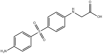 N-[4-[(4-AMINOPHENYL)SULPHONYL]PHENYL]GLYCINE 结构式