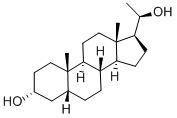 5-BETA-PREGNAN-3-ALPHA, 20-BETA-DIOL 结构式