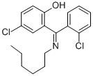 2-(Hexylimino-(2-chlorophenyl)methyl)-4-chlorophenol 结构式