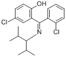 4-Chloro-2-((2-chlorophenyl)((2-methyl-1-(1-methylethyl)propyl)imino)m ethyl)phenol 结构式