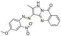 3-[(4-methoxy-2-nitrophenyl)azo]-2-methylpyrazolo[5,1-b]quinazolin-9(1H)-one 结构式