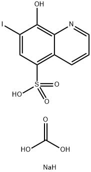 8-羟基-7-碘-5-喹啉磺酸 结构式